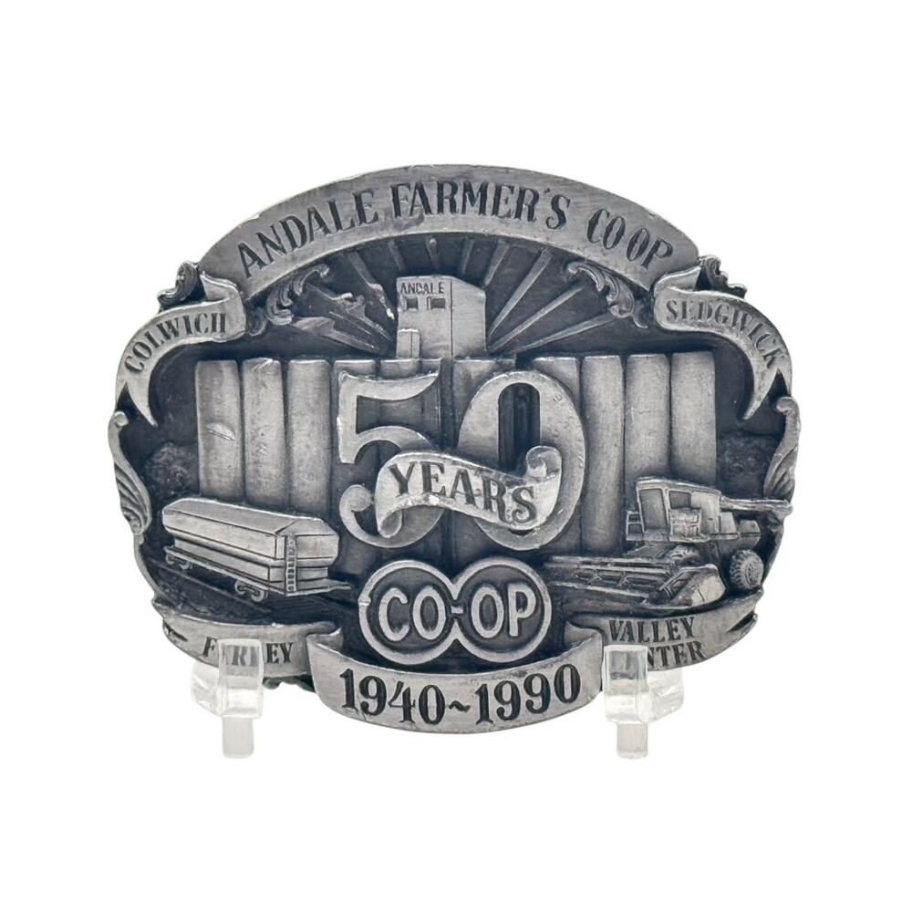 Andale Farmer's Co-op 1940-1990 Belt Buckle Cottonwood Classics No.83/500 KS